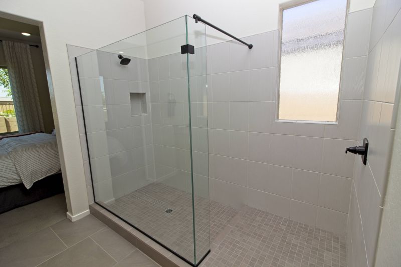 Corner Shower with Frameless Glass